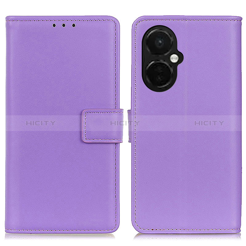 Funda de Cuero Cartera con Soporte Carcasa A08D para OnePlus Nord CE 3 5G Morado