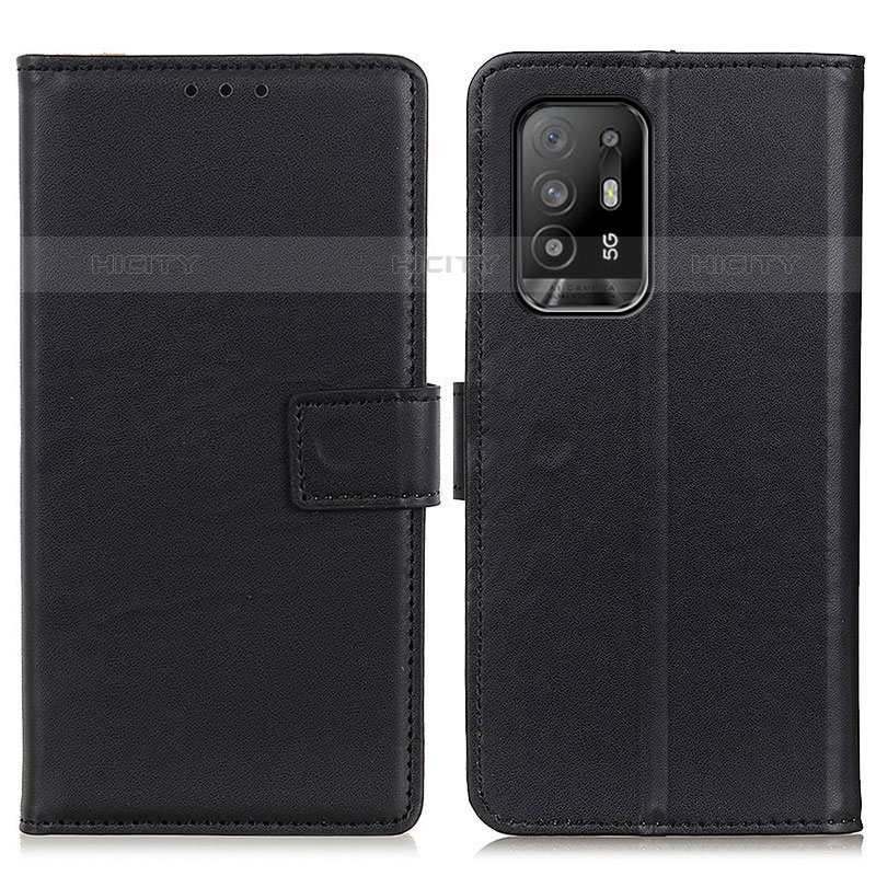 Funda de Cuero Cartera con Soporte Carcasa A08D para Oppo A95 5G Negro