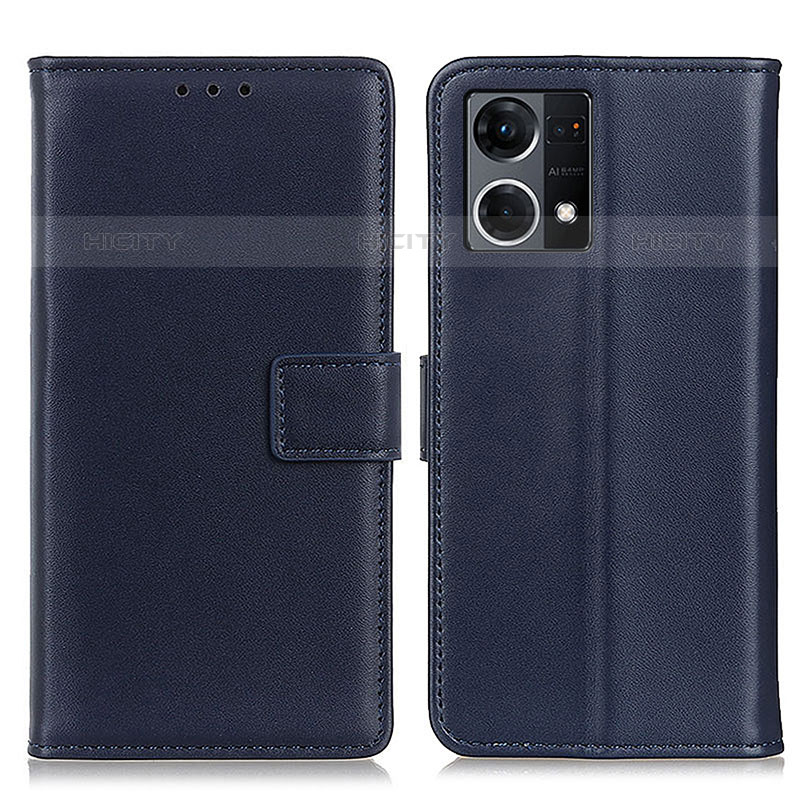 Funda de Cuero Cartera con Soporte Carcasa A08D para Oppo F21 Pro 4G Azul