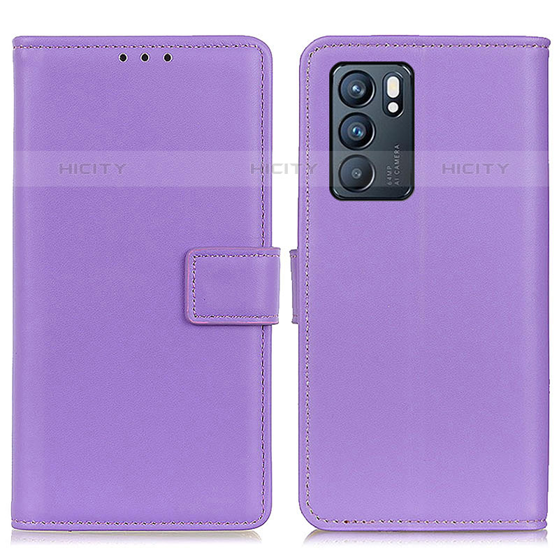 Funda de Cuero Cartera con Soporte Carcasa A08D para Oppo Reno6 5G