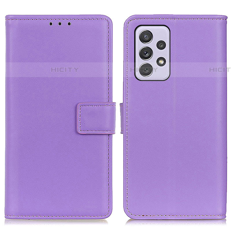 Funda de Cuero Cartera con Soporte Carcasa A08D para Samsung Galaxy A73 5G Morado