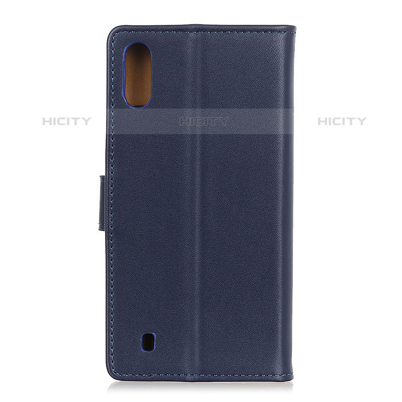 Funda de Cuero Cartera con Soporte Carcasa A08D para Samsung Galaxy M01 Azul