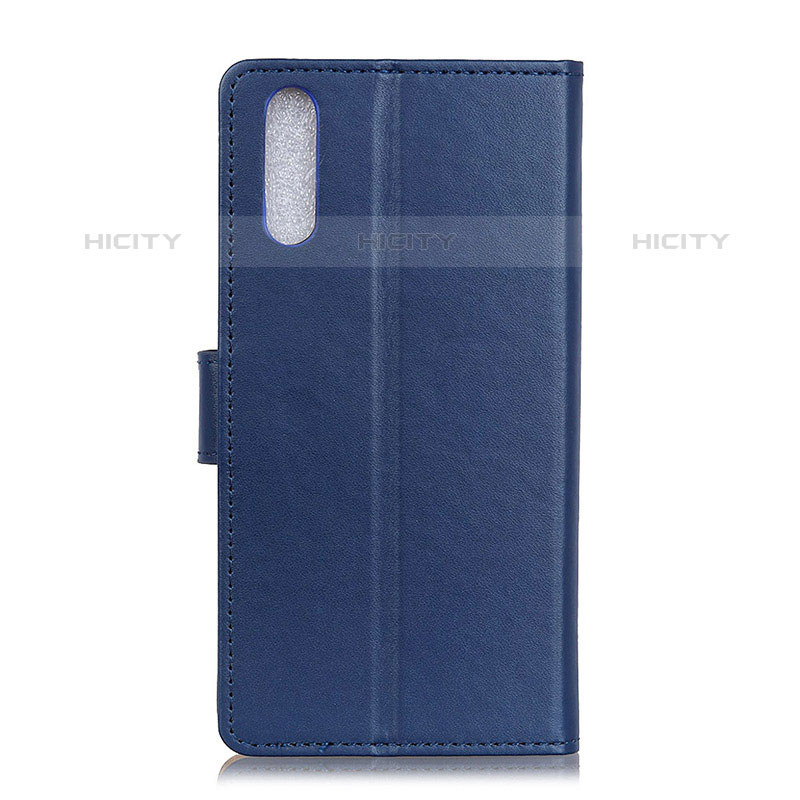 Funda de Cuero Cartera con Soporte Carcasa A08D para Samsung Galaxy M02 Azul