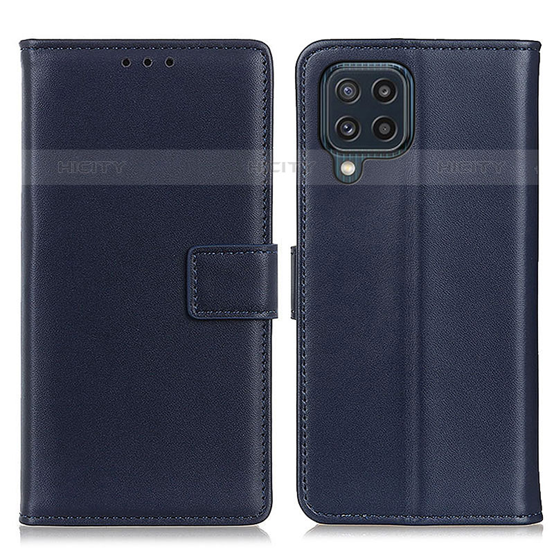 Funda de Cuero Cartera con Soporte Carcasa A08D para Samsung Galaxy M32 4G Azul