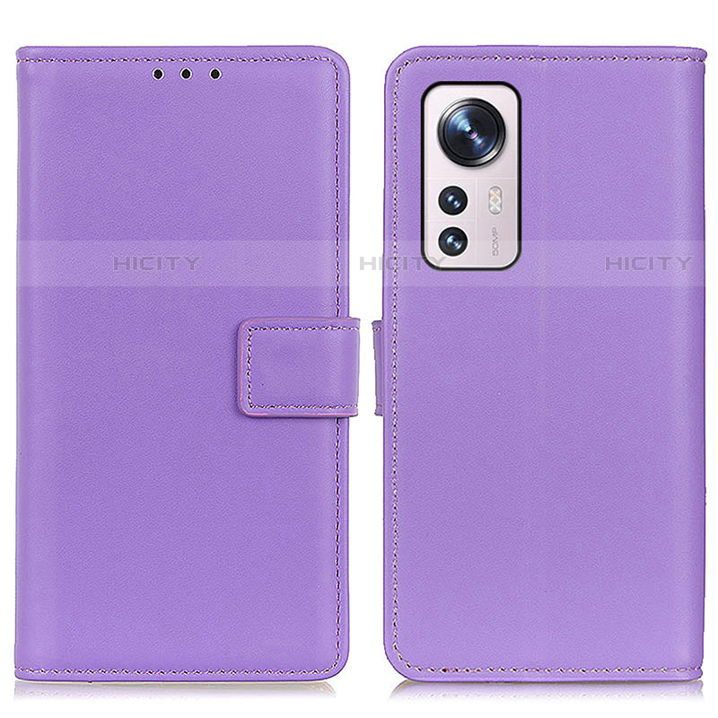 Funda de Cuero Cartera con Soporte Carcasa A08D para Xiaomi Mi 12S 5G Morado