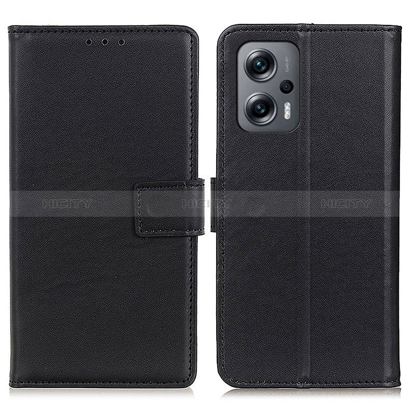 Funda de Cuero Cartera con Soporte Carcasa A08D para Xiaomi Redmi Note 12 Turbo 5G Negro