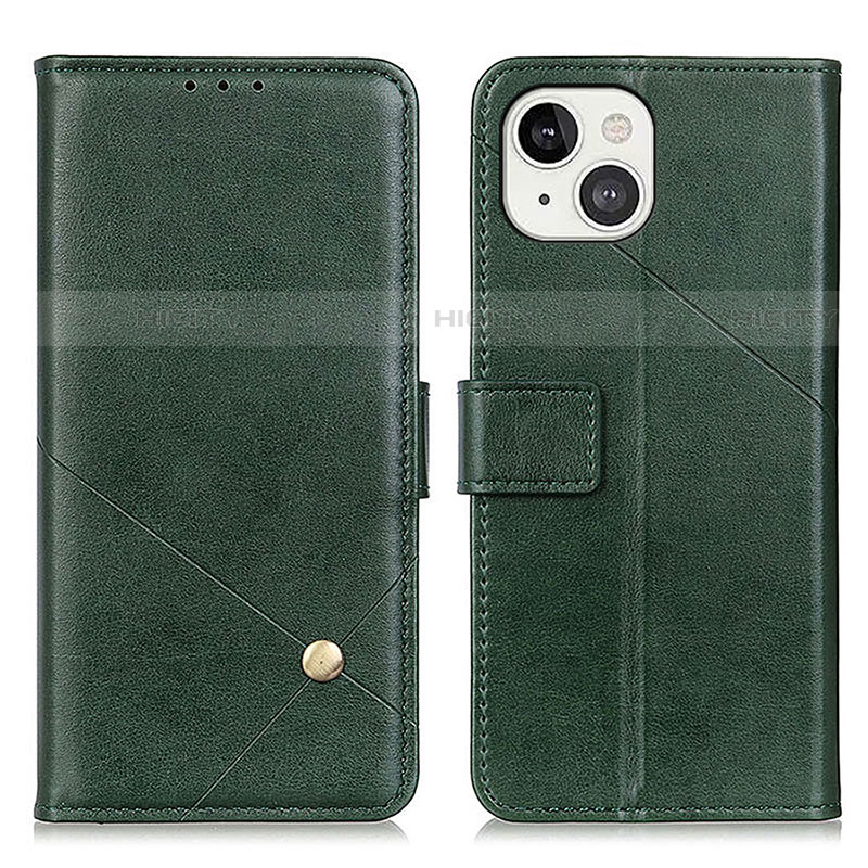 Funda de Cuero Cartera con Soporte Carcasa A09 para Apple iPhone 13 Verde