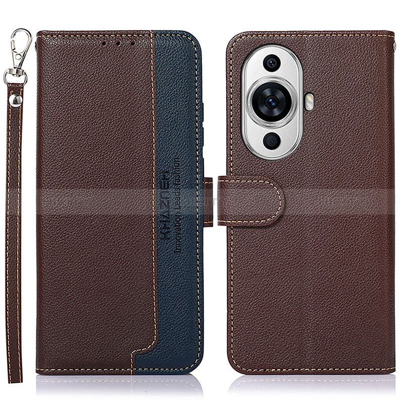 Funda de Cuero Cartera con Soporte Carcasa A09D para Huawei Nova 11 Marron