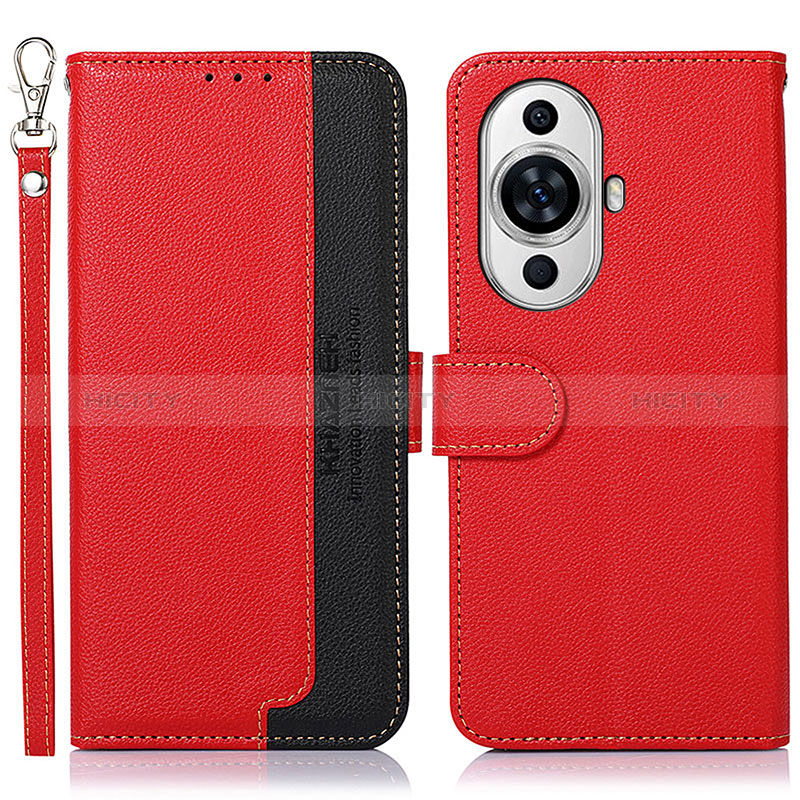 Funda de Cuero Cartera con Soporte Carcasa A09D para Huawei Nova 11 Pro Rojo