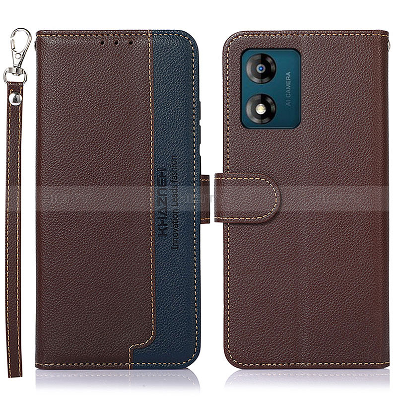 Funda de Cuero Cartera con Soporte Carcasa A09D para Motorola Moto E13