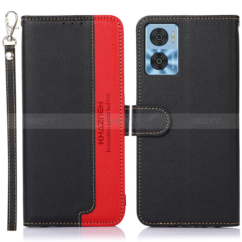 Funda de Cuero Cartera con Soporte Carcasa A09D para Motorola Moto E22