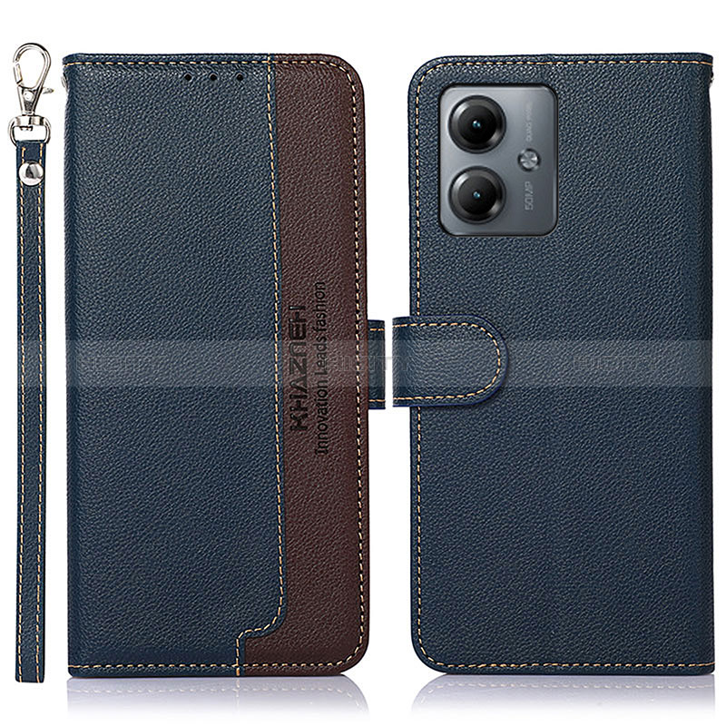 Funda de Cuero Cartera con Soporte Carcasa A09D para Motorola Moto G14