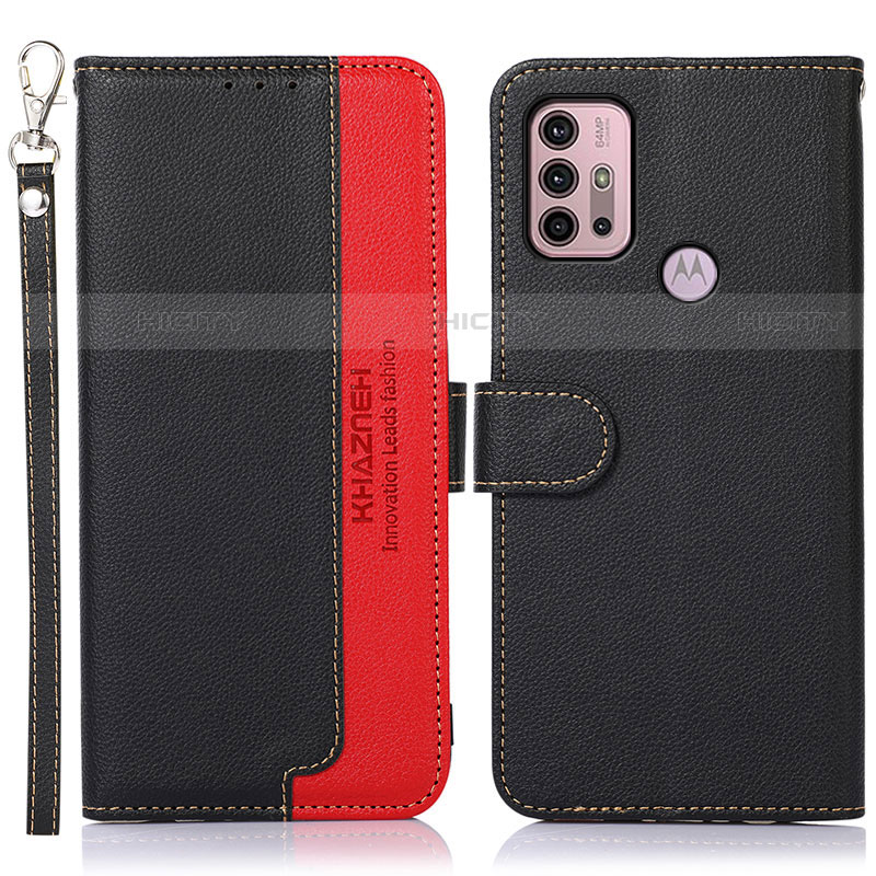 Funda de Cuero Cartera con Soporte Carcasa A09D para Motorola Moto G31 Negro