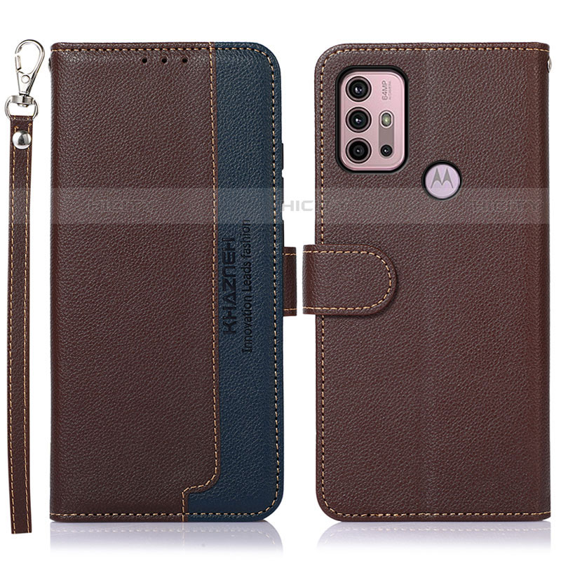 Funda de Cuero Cartera con Soporte Carcasa A09D para Motorola Moto G41 Marron