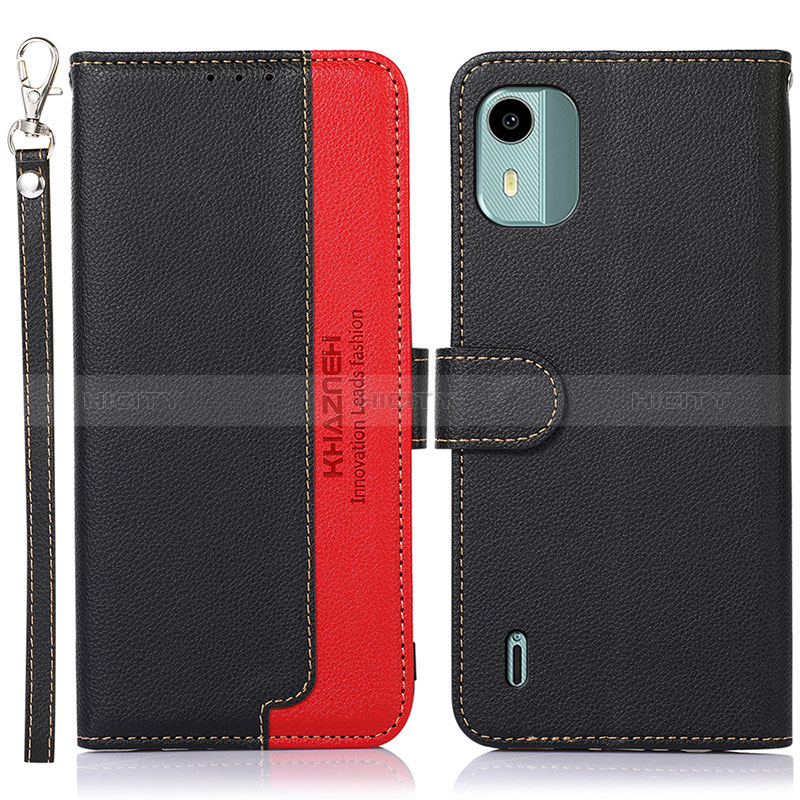 Funda de Cuero Cartera con Soporte Carcasa A09D para Nokia C12 Plus Negro