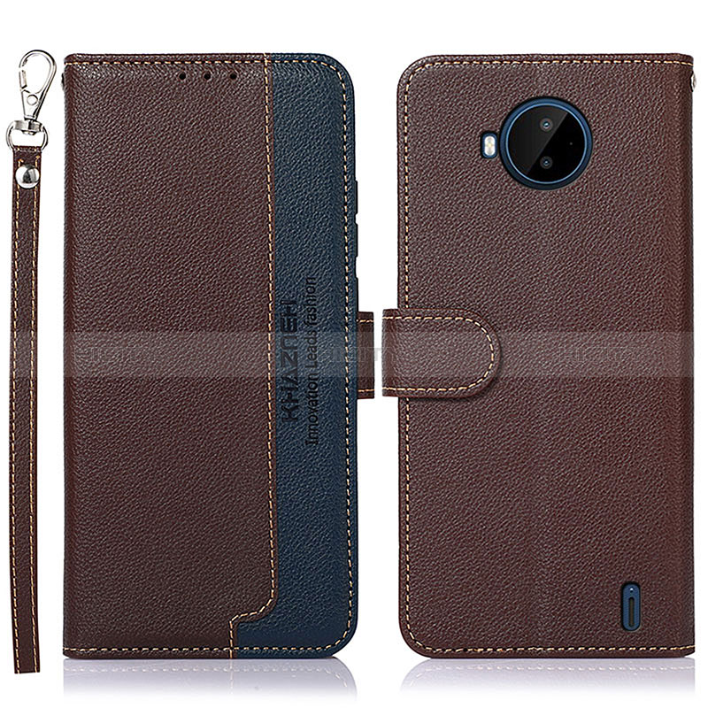 Funda de Cuero Cartera con Soporte Carcasa A09D para Nokia C20 Plus Marron