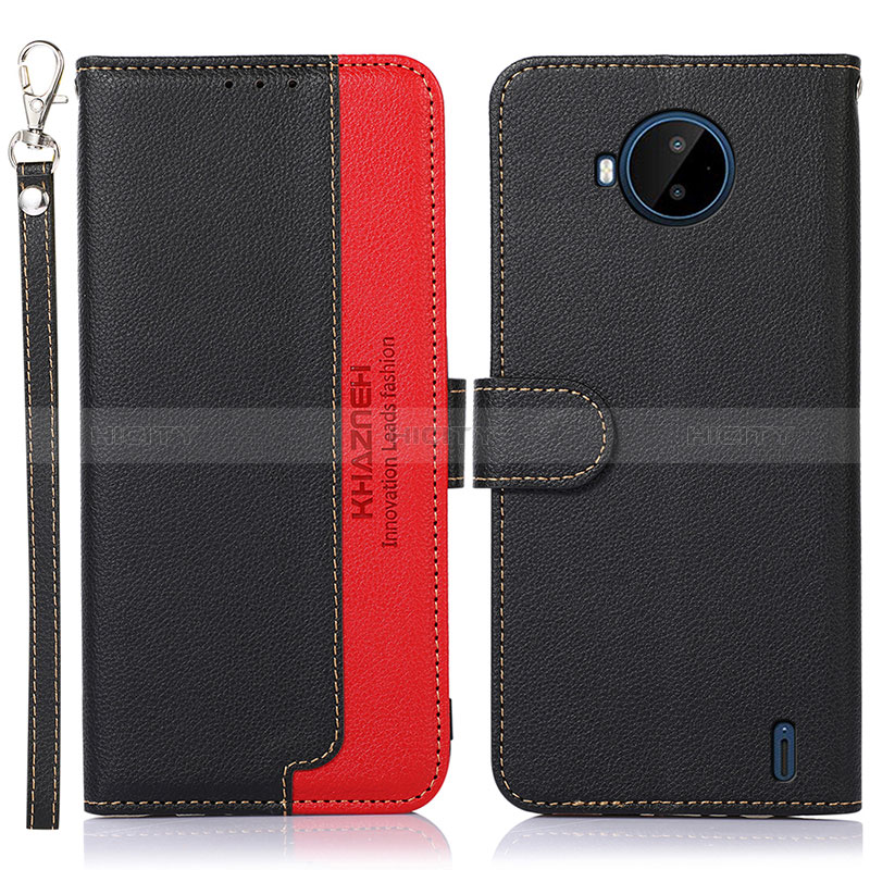 Funda de Cuero Cartera con Soporte Carcasa A09D para Nokia C20 Plus Negro