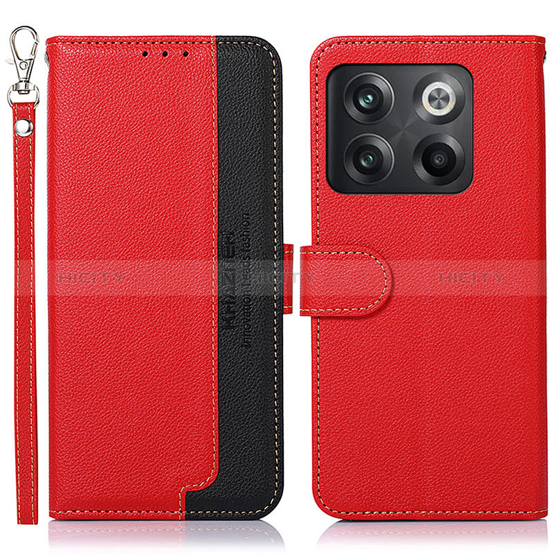 Funda de Cuero Cartera con Soporte Carcasa A09D para OnePlus Ace Pro 5G Rojo