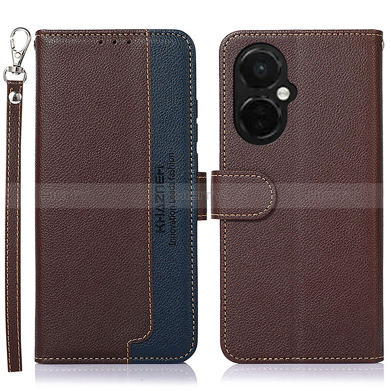 Funda de Cuero Cartera con Soporte Carcasa A09D para Oppo K11x 5G Marron