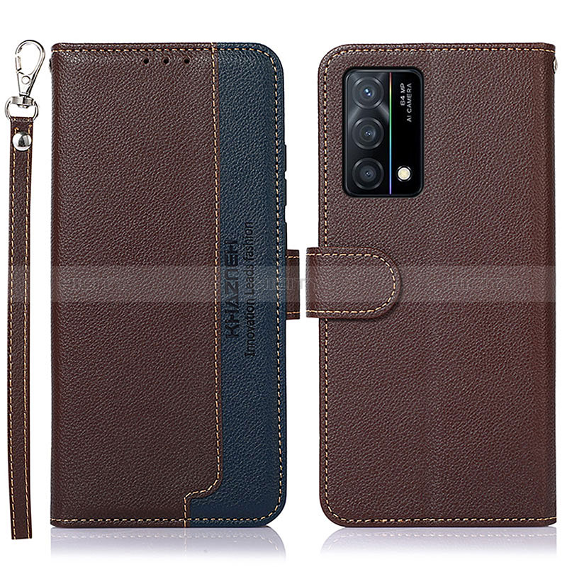 Funda de Cuero Cartera con Soporte Carcasa A09D para Oppo K9 5G Marron