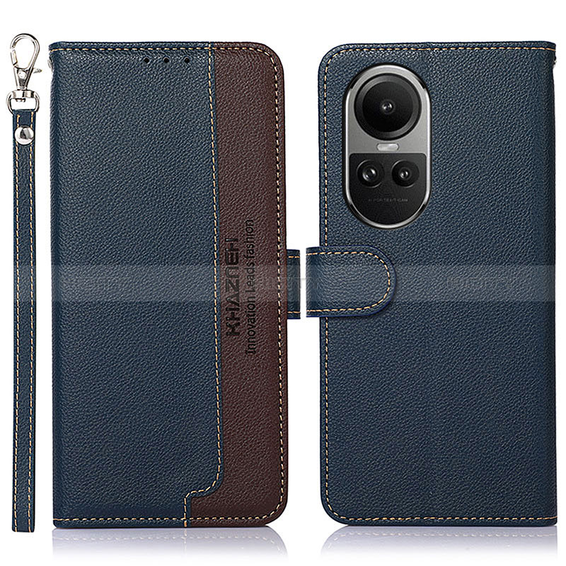 Funda de Cuero Cartera con Soporte Carcasa A09D para Oppo Reno10 Pro 5G Azul