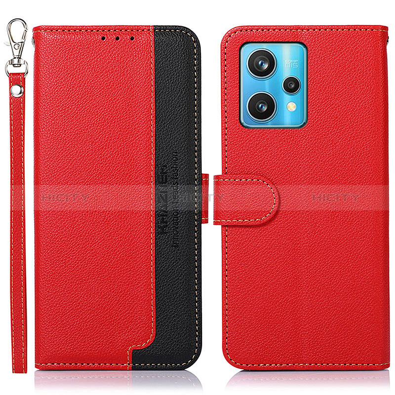 Funda de Cuero Cartera con Soporte Carcasa A09D para Realme 9 4G Rojo