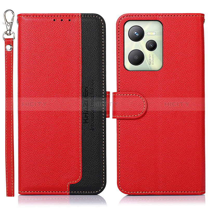 Funda de Cuero Cartera con Soporte Carcasa A09D para Realme C35 Rojo