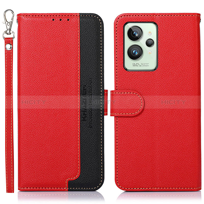 Funda de Cuero Cartera con Soporte Carcasa A09D para Realme GT2 Pro 5G Rojo