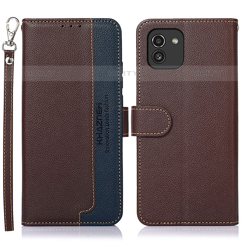 Funda de Cuero Cartera con Soporte Carcasa A09D para Samsung Galaxy A03