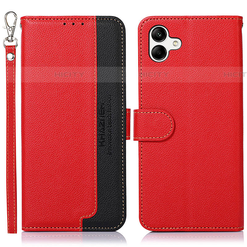 Funda de Cuero Cartera con Soporte Carcasa A09D para Samsung Galaxy A04E Rojo