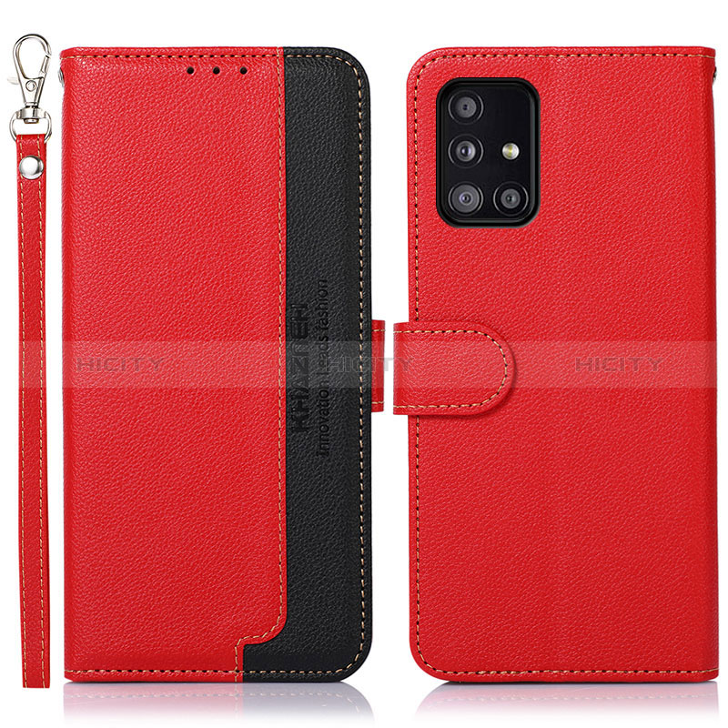 Funda de Cuero Cartera con Soporte Carcasa A09D para Samsung Galaxy A51 5G Rojo