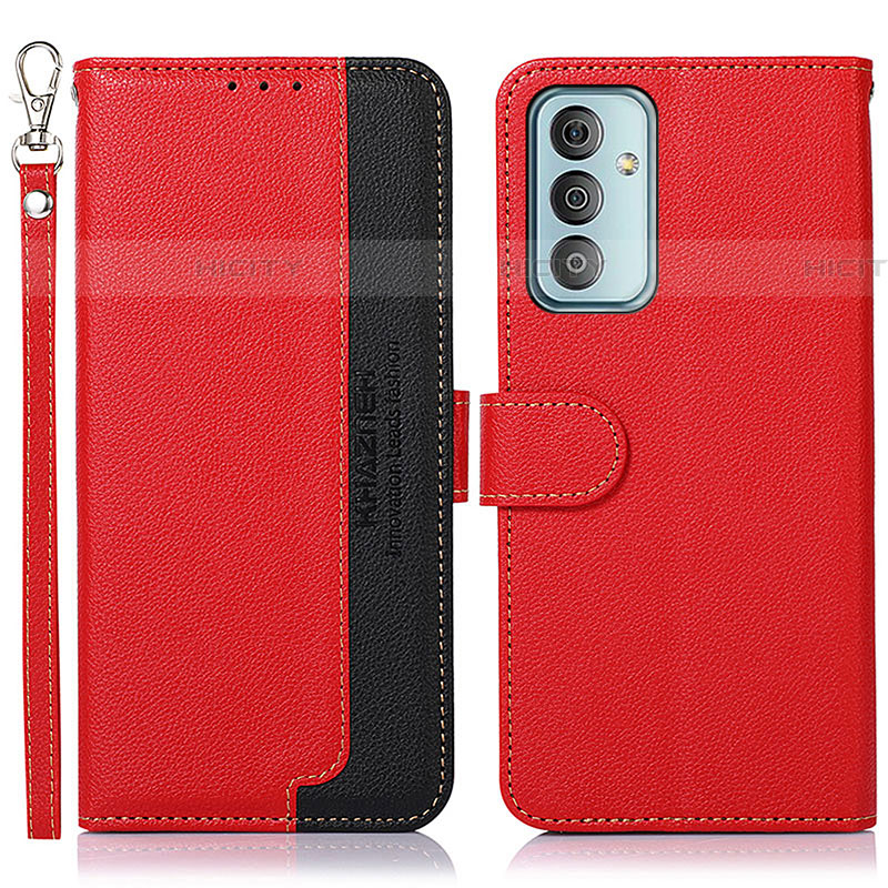 Funda de Cuero Cartera con Soporte Carcasa A09D para Samsung Galaxy F23 5G Rojo