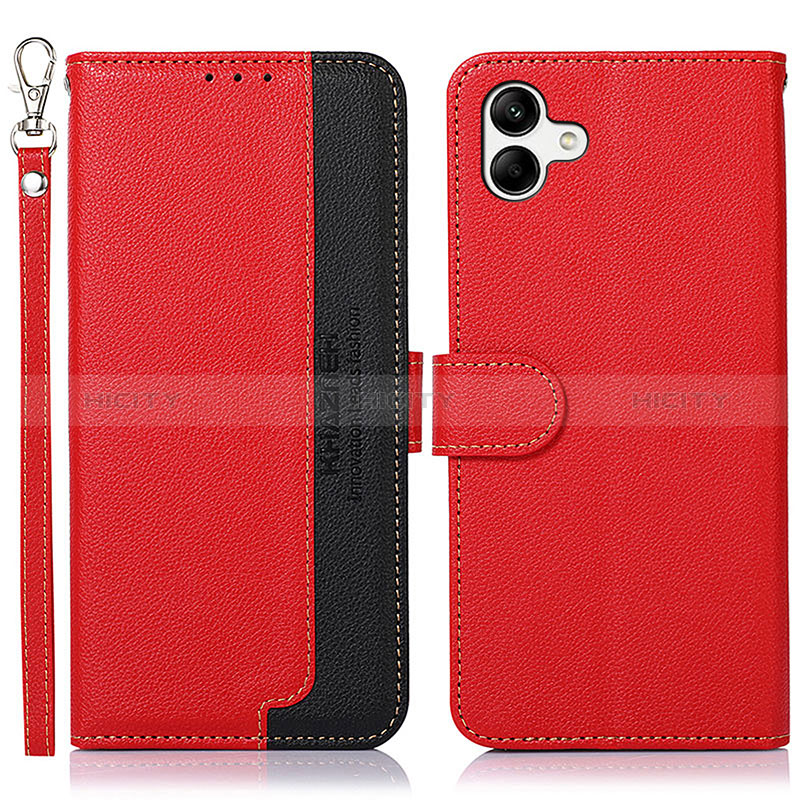 Funda de Cuero Cartera con Soporte Carcasa A09D para Samsung Galaxy M04 Rojo