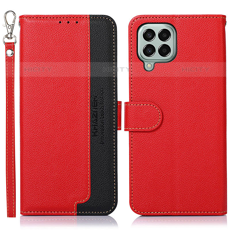 Funda de Cuero Cartera con Soporte Carcasa A09D para Samsung Galaxy M33 5G Rojo