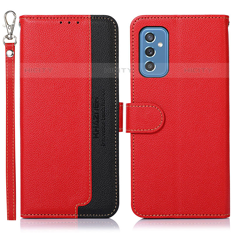 Funda de Cuero Cartera con Soporte Carcasa A09D para Samsung Galaxy M52 5G Rojo