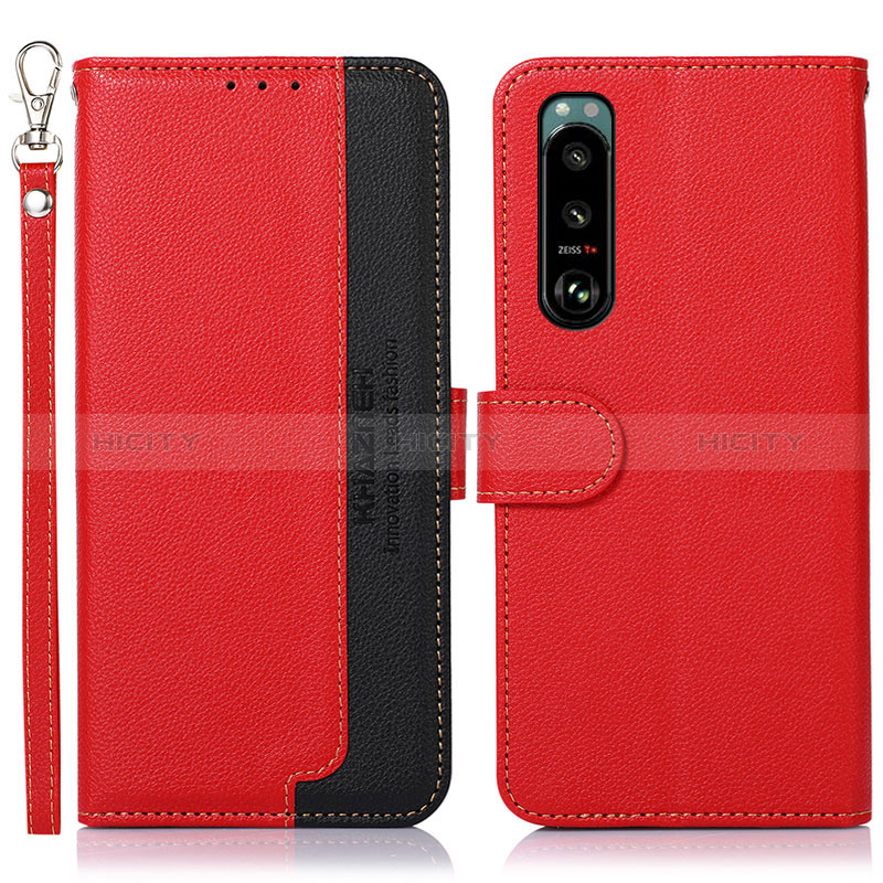 Funda de Cuero Cartera con Soporte Carcasa A09D para Sony Xperia 5 III