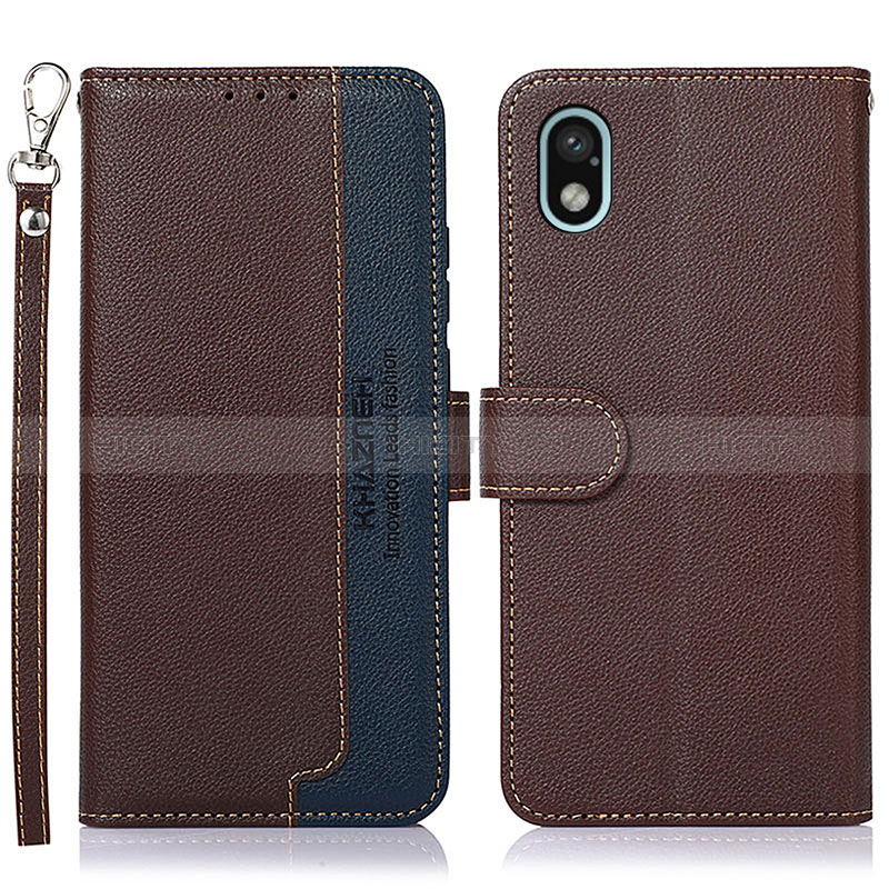 Funda de Cuero Cartera con Soporte Carcasa A09D para Sony Xperia Ace III Marron