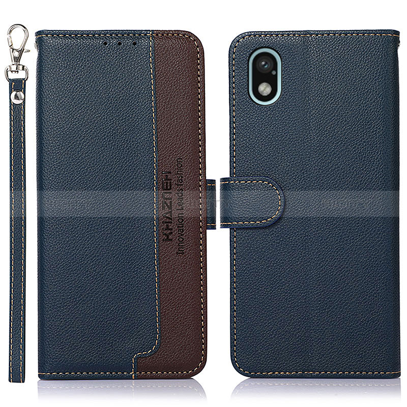 Funda de Cuero Cartera con Soporte Carcasa A09D para Sony Xperia Ace III SOG08 Azul