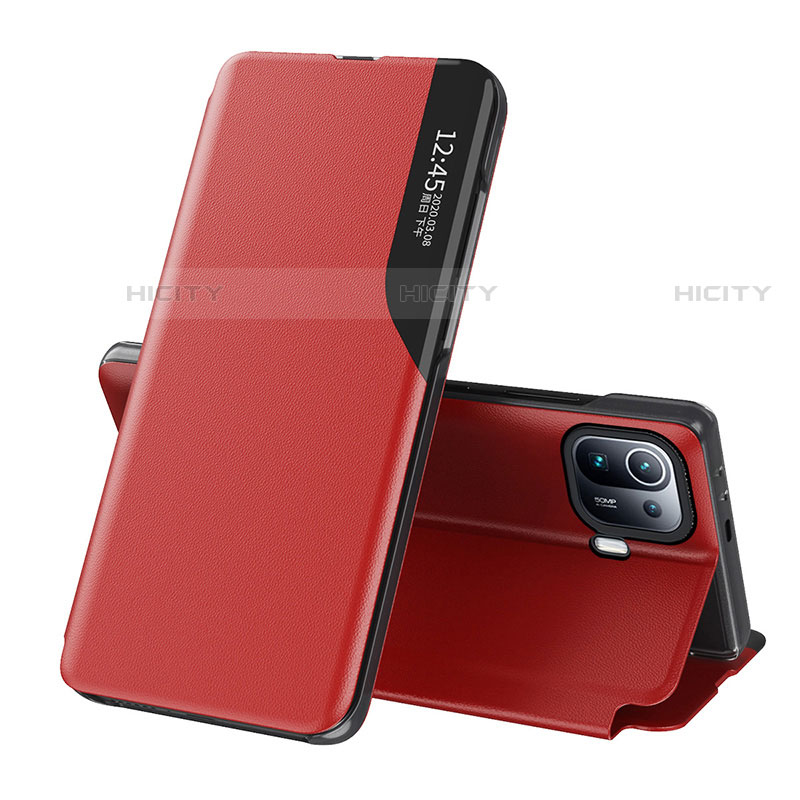 Funda de Cuero Cartera con Soporte Carcasa A09D para Xiaomi Mi 11 Pro 5G Rojo