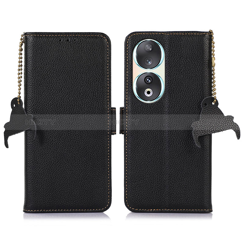 Funda de Cuero Cartera con Soporte Carcasa A10D para Huawei Honor 90 5G Negro