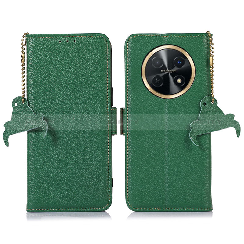 Funda de Cuero Cartera con Soporte Carcasa A10D para Huawei Nova Y91 Verde