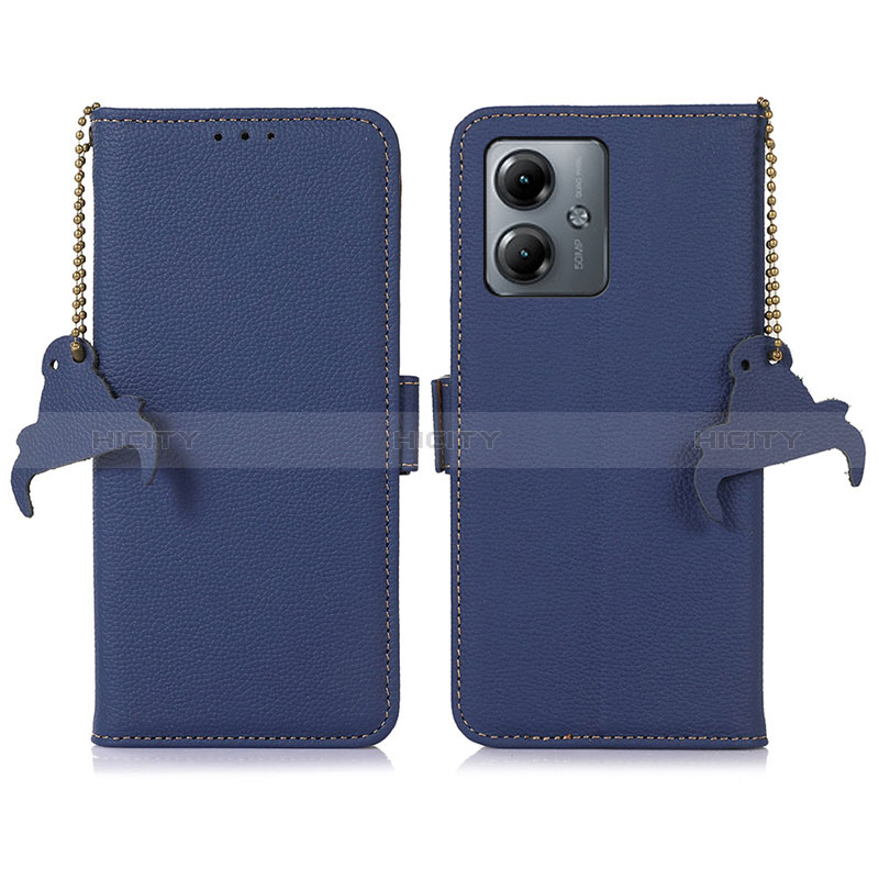 Funda de Cuero Cartera con Soporte Carcasa A10D para Motorola Moto G14