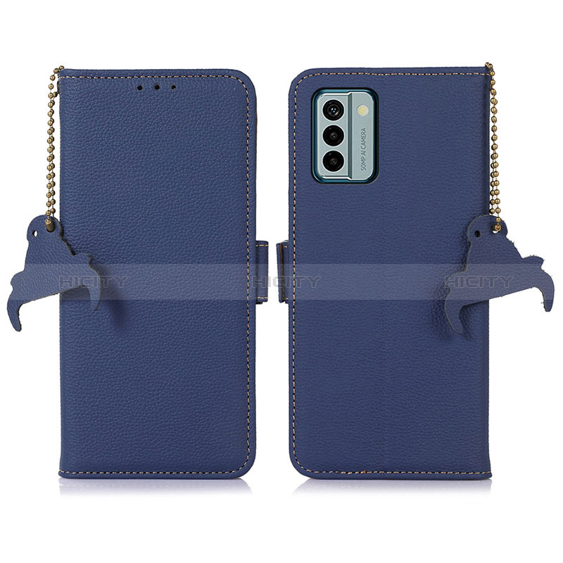 Funda de Cuero Cartera con Soporte Carcasa A10D para Nokia G22 Azul