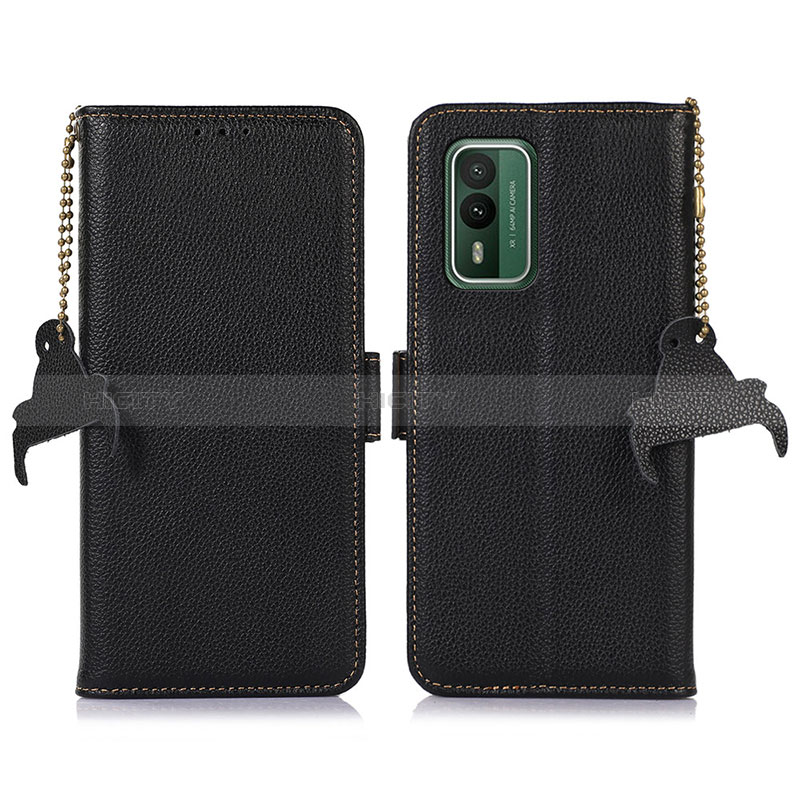 Funda de Cuero Cartera con Soporte Carcasa A10D para Nokia XR21 Negro