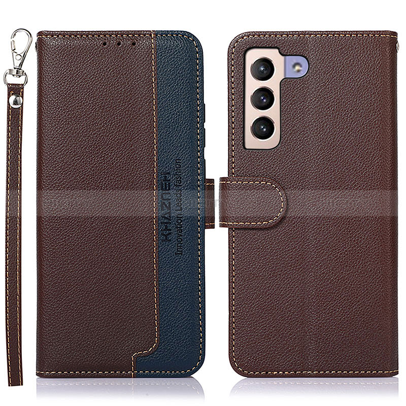 Funda de Cuero Cartera con Soporte Carcasa A10D para Samsung Galaxy S25 5G Marron