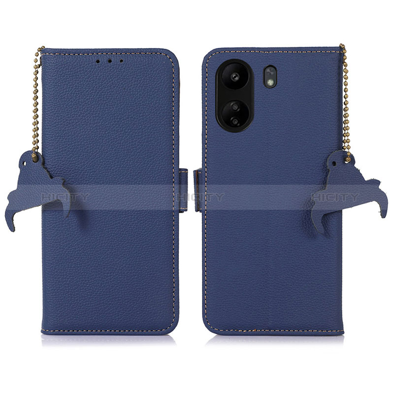 Funda de Cuero Cartera con Soporte Carcasa A10D para Xiaomi Poco C65 Azul