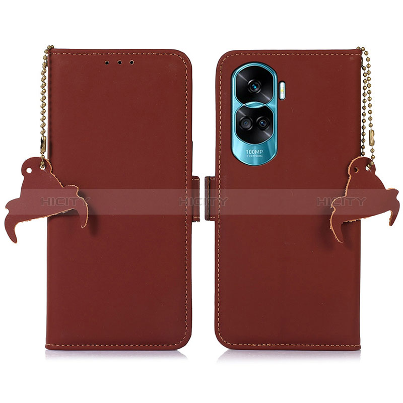 Funda de Cuero Cartera con Soporte Carcasa A11D para Huawei Honor 90 Lite 5G Marron