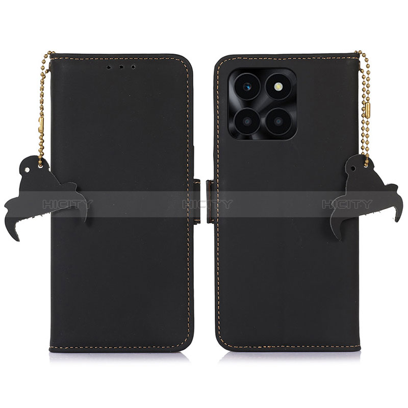 Funda de Cuero Cartera con Soporte Carcasa A11D para Huawei Honor X8b Negro