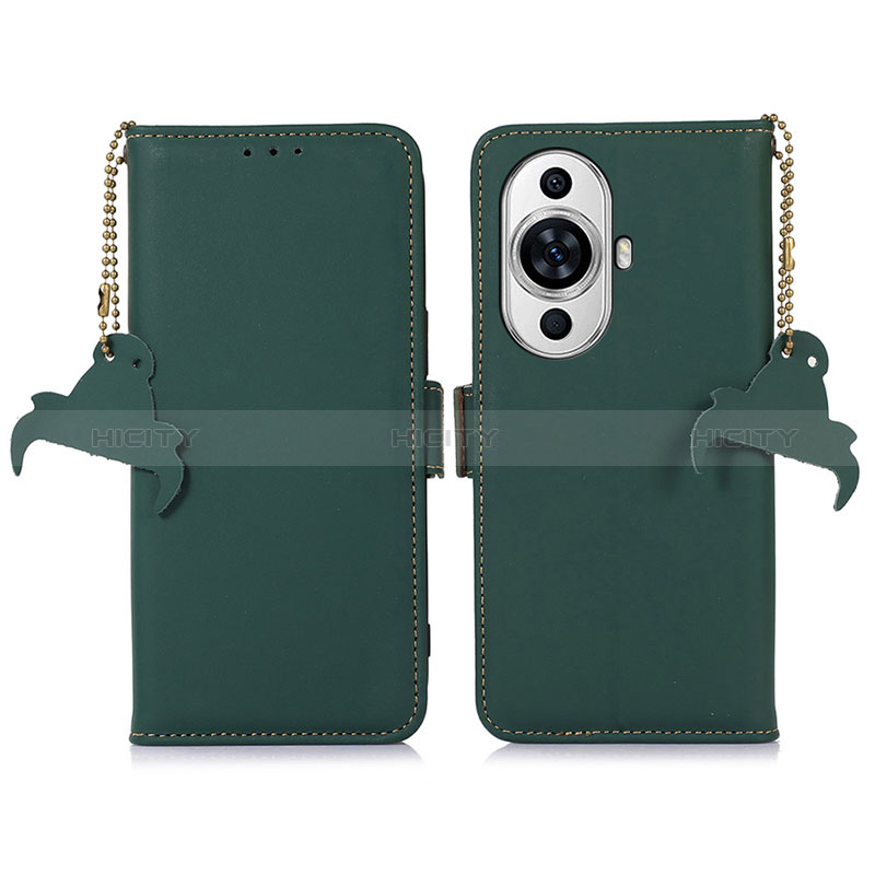 Funda de Cuero Cartera con Soporte Carcasa A11D para Huawei Nova 11 Verde