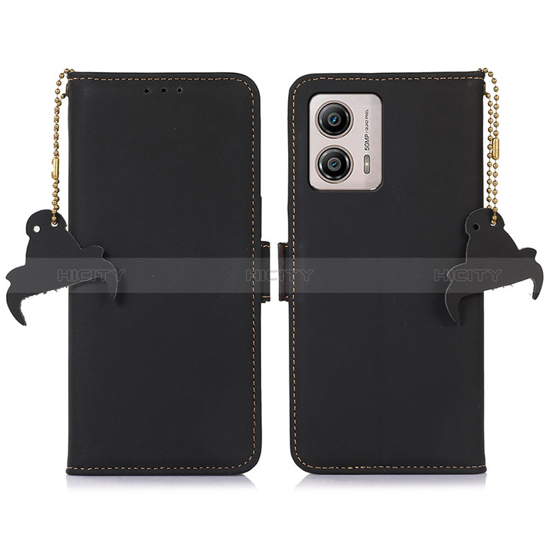 Funda de Cuero Cartera con Soporte Carcasa A11D para Motorola Moto G53 5G Negro